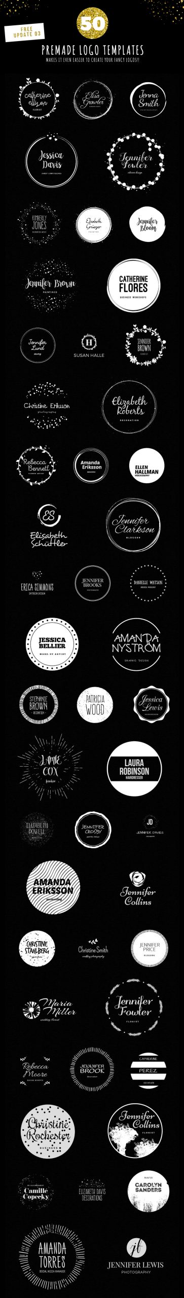 Create 14,400+ Logo variations with the Feminine Logo Creator - Circle Edition for her - Radiant Design Hub